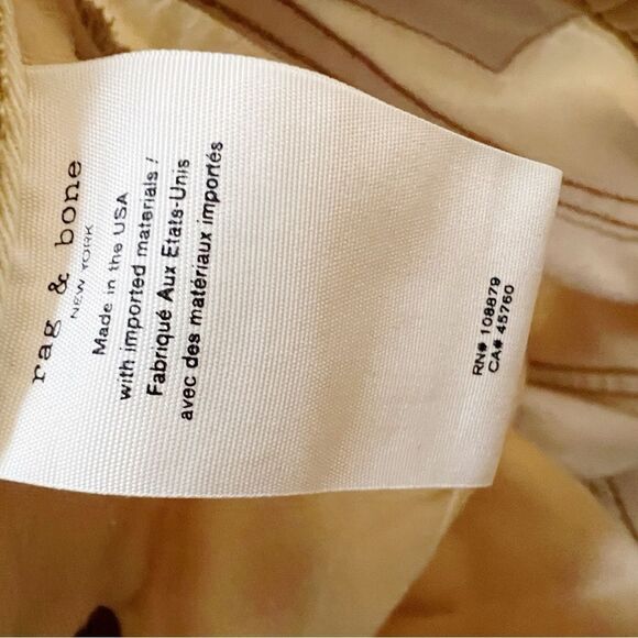 Rag & Bone Maya High-Rise Straight Jeans - Ecru with holes Distressed Size 27 - Picture 11 of 12